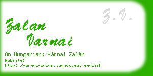 zalan varnai business card