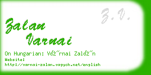 zalan varnai business card